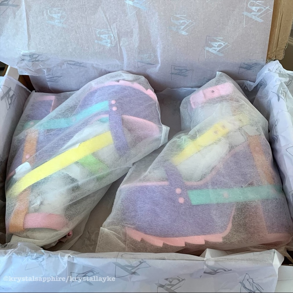LAST PAIR YRU Dollskill Pastel Nightcall Platform Heels - Picture 9 of 10